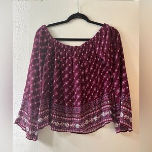 Off the shoulder boho top